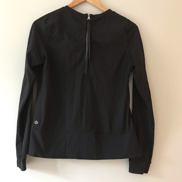 🌵SOLD🌵Lululemon Black Long Sleeve Top 6 Zipper - Picture 5 of 8